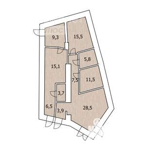 3-к квартира, вторичка, 116м2, 1/3 этаж