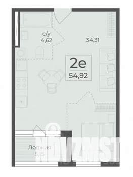2-к квартира, вторичка, 55м2, 2/14 этаж