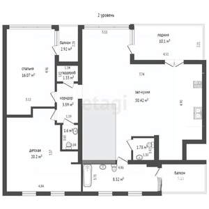 4-к квартира, вторичка, 136м2, 4/5 этаж