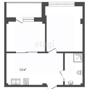 1-к квартира, вторичка, 53м2, 6/8 этаж
