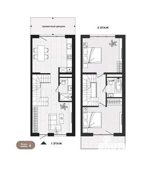 2-к квартира, вторичка, 91м2, 1/4 этаж