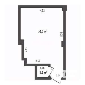 Студия квартира, вторичка, 37м2, 1/14 этаж