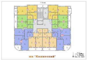 1-к квартира, строящийся дом, 52м2, 7/7 этаж