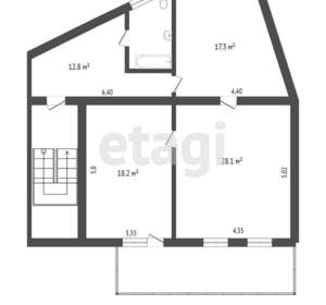 4-к квартира, вторичка, 160м2, 2/2 этаж