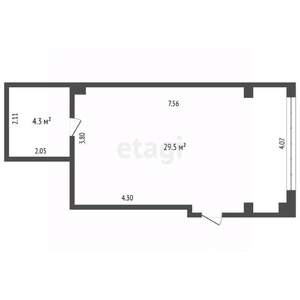 Студия квартира, вторичка, 34м2, 3/6 этаж