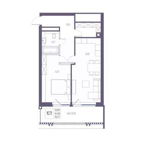 1-к квартира, вторичка, 65м2, 8/8 этаж