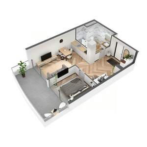 2-к квартира, строящийся дом, 57м2, 9/11 этаж