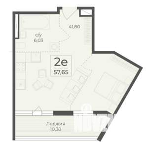 1-к квартира, вторичка, 63м2, 3/7 этаж