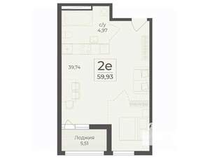 2-к квартира, вторичка, 60м2, 11/15 этаж