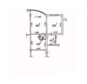 2-к квартира, вторичка, 88м2, 2/6 этаж