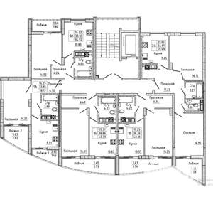 2-к квартира, строящийся дом, 58м2, 1/8 этаж