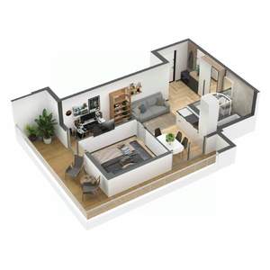 2-к квартира, вторичка, 52м2, 6/7 этаж