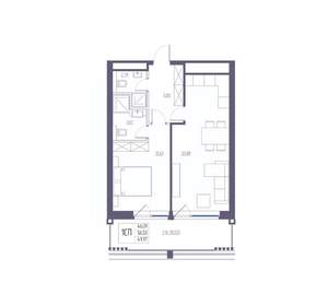 1-к квартира, вторичка, 57м2, 3/8 этаж