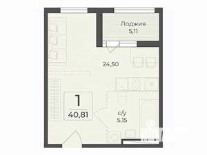 Студия квартира, строящийся дом, 41м2, 5/15 этаж