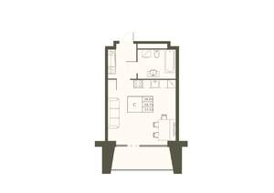 Студия квартира, вторичка, 37м2, 4/22 этаж