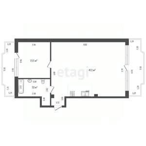 2-к квартира, вторичка, 81м2, 7/9 этаж