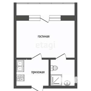 1-к квартира, вторичка, 48м2, 2/6 этаж