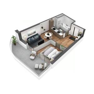 2-к квартира, строящийся дом, 59м2, 9/11 этаж