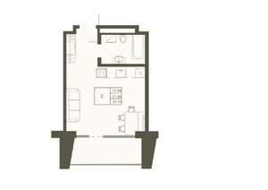 1-к квартира, вторичка, 35м2, 8/22 этаж