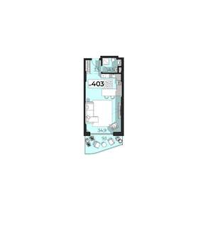 1-к квартира, вторичка, 52м2, 4/6 этаж