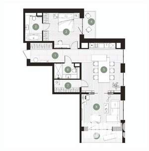 3-к квартира, строящийся дом, 98м2, 5/9 этаж