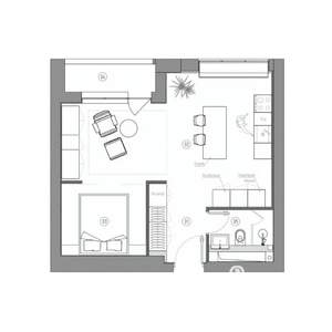 1-к квартира, строящийся дом, 22м2, 1/11 этаж