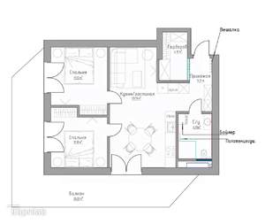 3-к квартира, вторичка, 89м2, 8/10 этаж