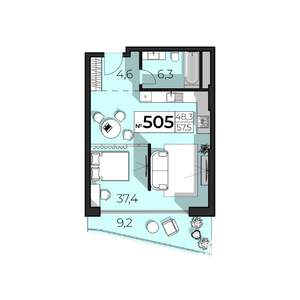 2-к квартира, строящийся дом, 58м2, 5/6 этаж