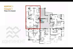 3-к квартира, вторичка, 81м2, 4/7 этаж