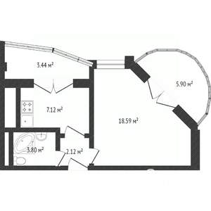 1-к квартира, вторичка, 41м2, 2/11 этаж