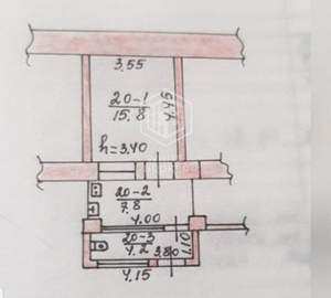 1-к квартира, вторичка, 30м2, 1/2 этаж