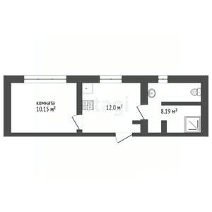 1-к квартира, вторичка, 35м2, 4/5 этаж