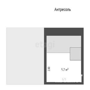 1-к квартира, вторичка, 21м2, 2/2 этаж