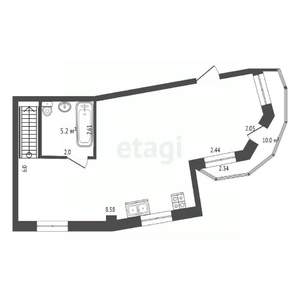 2-к квартира, вторичка, 61м2, 10/12 этаж