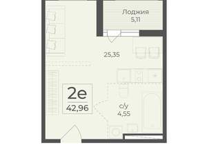 2-к квартира, вторичка, 43м2, 11/15 этаж