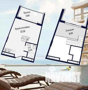 2-к квартира, вторичка, 41м2, 8/8 этаж