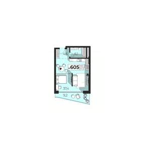 2-к квартира, вторичка, 57м2, 6/6 этаж