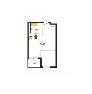 2-к квартира, вторичка, 50м2, 4/15 этаж