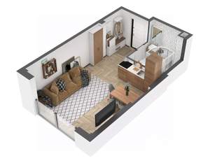 Студия квартира, вторичка, 31м2, 1/8 этаж