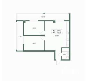 2-к квартира, вторичка, 92м2, 3/9 этаж