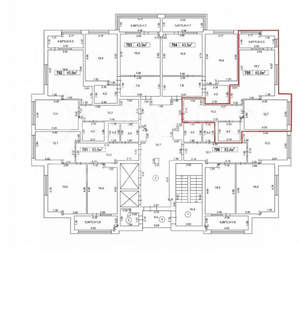 1-к квартира, вторичка, 47м2, 7/12 этаж