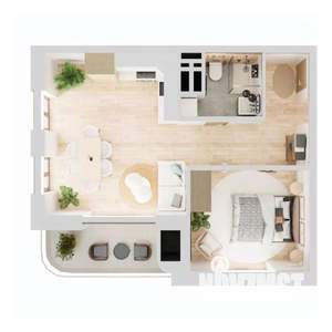 1-к квартира, строящийся дом, 55м2, 10/19 этаж