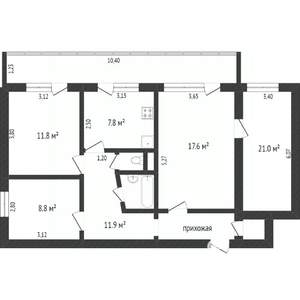 4-к квартира, вторичка, 120м2, 5/5 этаж