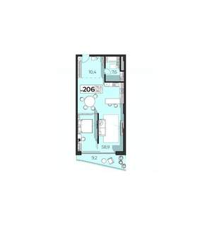 2-к квартира, вторичка, 86м2, 2/6 этаж