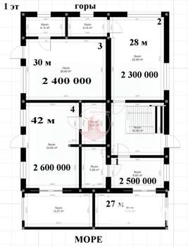 1-к квартира, вторичка, 27м2, 3/3 этаж