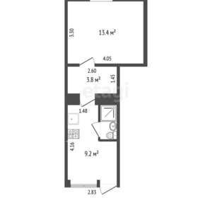 1-к квартира, вторичка, 27м2, 1/2 этаж