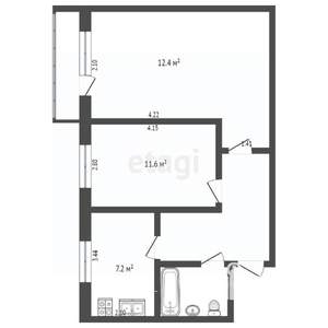 2-к квартира, вторичка, 82м2, 4/6 этаж