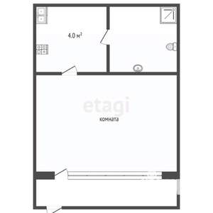 1-к квартира, вторичка, 23м2, 1/8 этаж