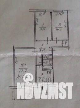3-к квартира, вторичка, 58м2, 2/5 этаж