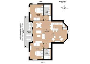 3-к квартира, вторичка, 134м2, 6/8 этаж